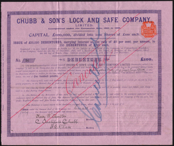 Chubb-Sons-Lock-and-Safe-Co-Ltd-4-debenture-for-100-1899-381872523660