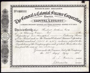 General & Colonial Finance Corporation Ltd., 1898