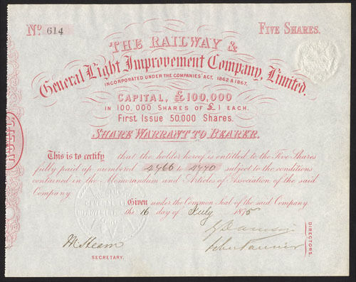 Railway-General-Light-Improvement-Co-Ltd-5-1-shares-First-Issue-1875-172425177090