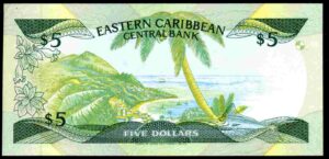 St Vincent. Five Dollars, A895943V, (1986-88), Almost Uncirculated. - Image 3