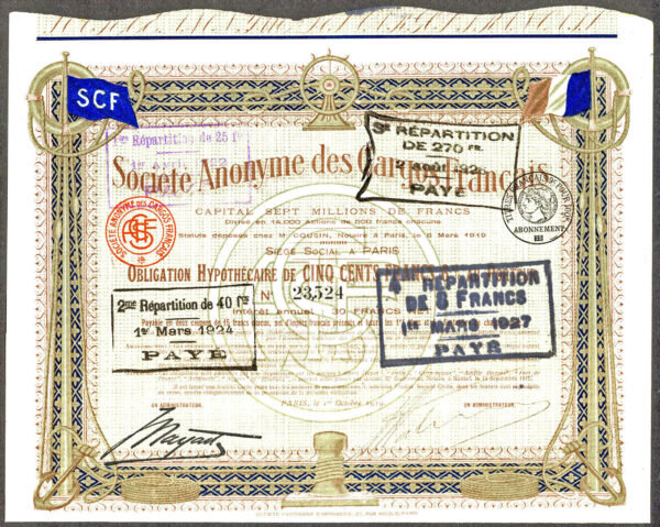 FRANCE-SA-des-Cargos-Francais-6-bond-for-500-francs-Paris-1919-172258771012