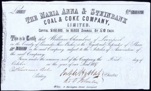 Germany-Maria-Anna-Steinbank-Coal-Coke-Co-Ltd-10-shares-1857-381904595482