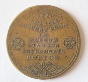 Lancashire, Bolton, Star Inn, Concert Room + Museum, brass, 32mm - Image 1