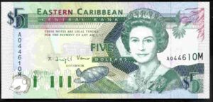 Montserrat. 5 Dollars, A044610M, (1993), Almost Uncirculated - Uncirculated.