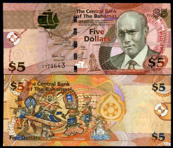 Bahamas-Five-Dollars-series-F-2007-Almost-Uncirculated-Uncirculated-172019715785