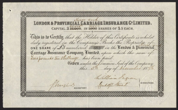 London-Provincial-Horse-Carriage-Insurance-Co-Ltd-5-share-1876-381866745295