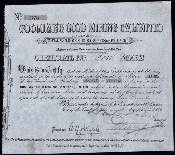 Tuolumne-Gold-Mining-Co-Ltd-2-shares-1870-mines-in-California-381657123835