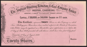 Anglican Smelting, Reduction & Coal Co. Ltd., 1858
