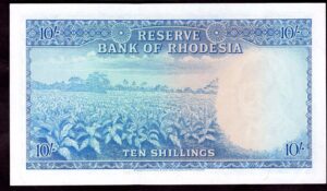 Rhodesia, Reserve Bank, 10 Shillings, 30th September 1964. AUNC - Image 2