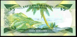St Lucia. Five Dollars, A128388L, (1986-88), Uncirculated. - Image 3