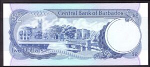 Barbados. $2, H2 879283, (1980), Blackman signature. AU-UNC. - Image 3
