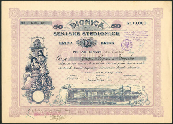 Croatia-Senjske-Stedionice-Senj-Savings-Bank-50-shares-of-200-kruna-1923-172225105607