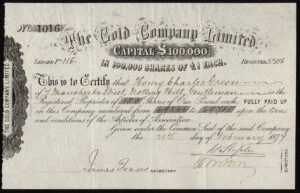 The Gold Co. Ltd., £1 shares, 1877