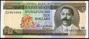 Barbados. $10, C3 087098, (1973), Blackman signature. Almost Uncirculated.