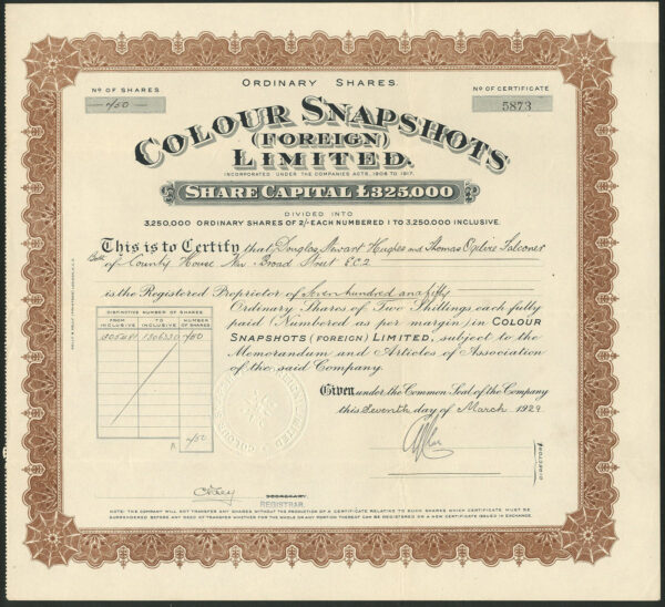 Colour-Snapshots-Foreign-Ltd-2-ordinary-shares-1929-381455789228