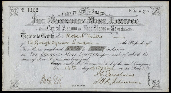 Connolly-Mine-Ltd-5-shares-1879-mine-in-Nevada-381514759058