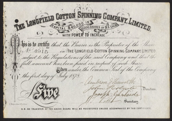 Longfield-Cotton-Spinning-Co-Ltd-Oldham-5-share-1878-172425961619