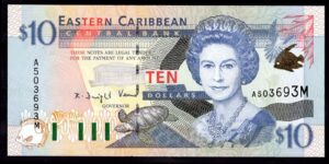 Montserrat. Ten Dollars. A503693M, (2000), Almost Uncirculated-Uncirculated.