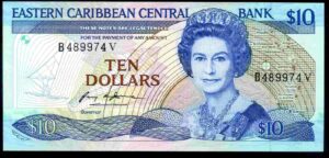 St Vincent. Ten Dollars, B489974V, (1985-93), Uncirculated. - Image 1